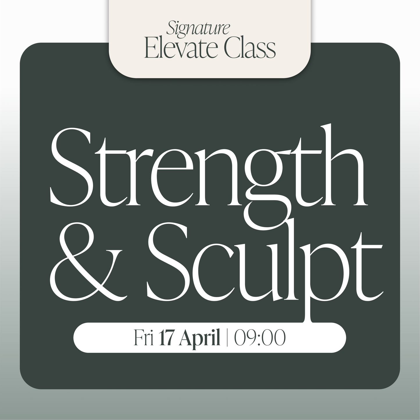 Fri 17 April | 9:00 | Strength x Sculpt