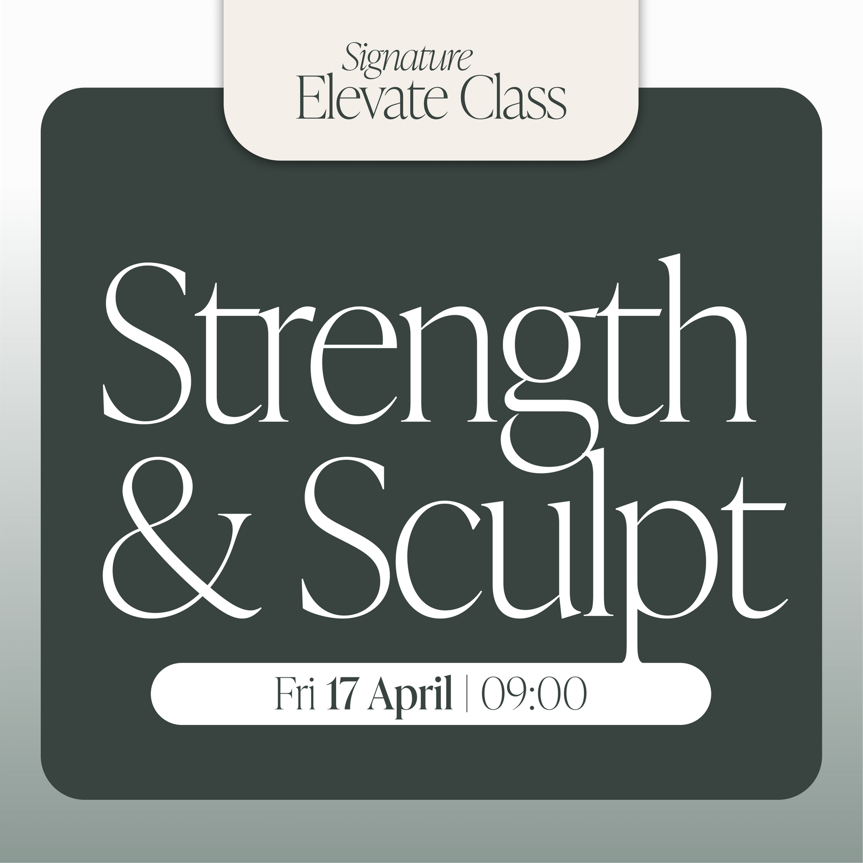 Fri 17 April | 9:00 | Strength x Sculpt