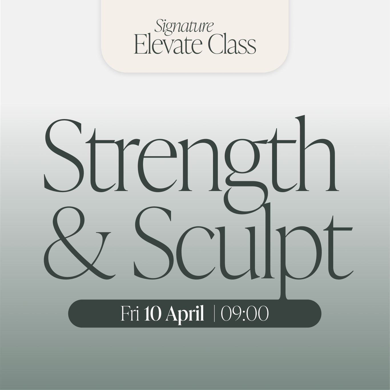 Fri 10 April | 9:00 | Strength x Sculpt